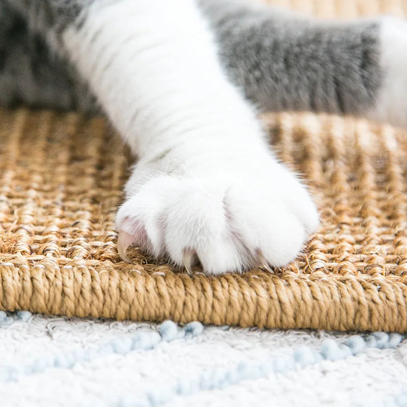 Working Couch Cat Scratch Guards Mat Hook and Loop Fastener Cat Scraper for Cats Tree Cat Scratcher Sisal Sofa Mats Furniture Protector