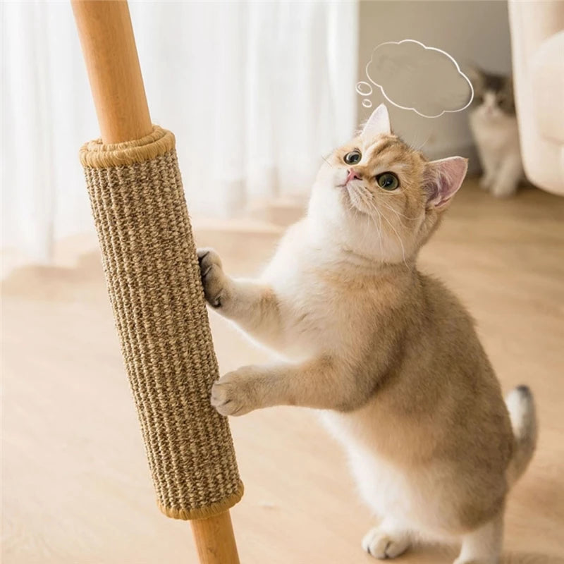 Working Couch Cat Scratch Guards Mat Hook and Loop Fastener Cat Scraper for Cats Tree Cat Scratcher Sisal Sofa Mats Furniture Protector