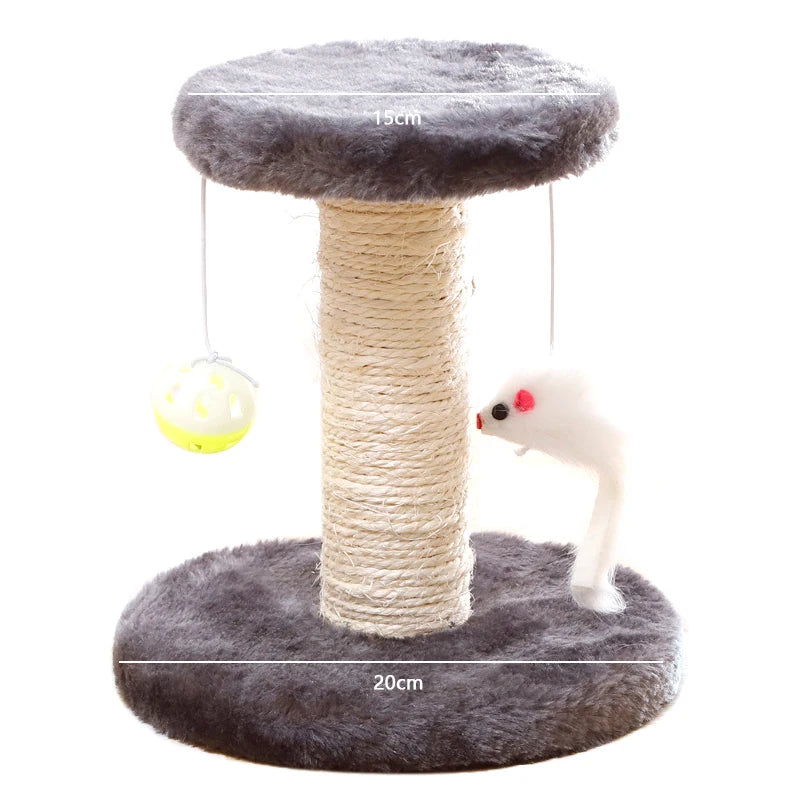 Wood Indoor Cat Scratching Post Sisal Cat Scratcher Interactive pet toys for Cats Kitten Playing Toys Cat Tree Toys Pet Supplies