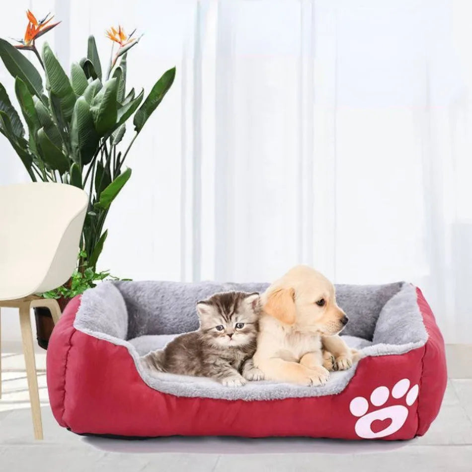 Usable Large Pet Cat Dog Bed Square Plush