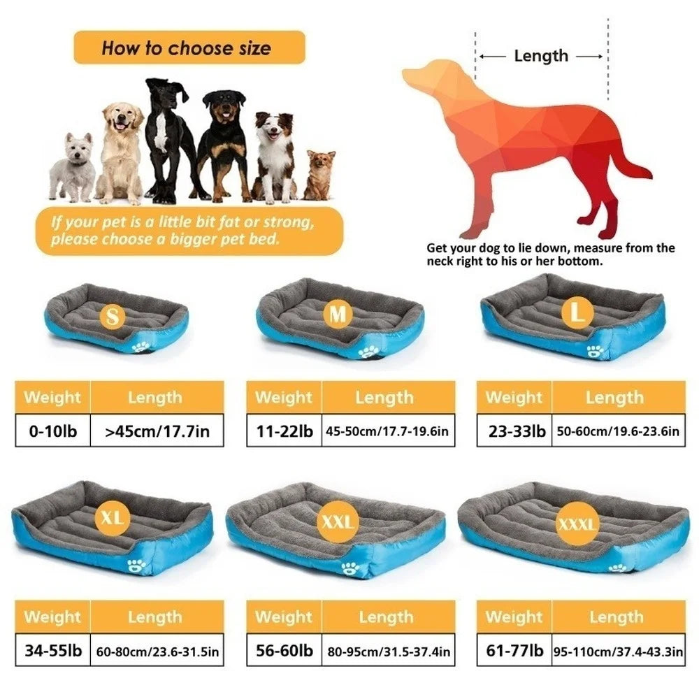 Usable Large Pet Cat Dog Bed Square Plush