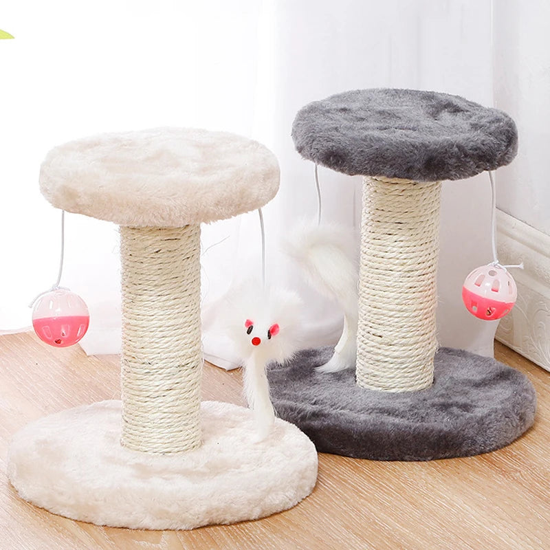 Wood Indoor Cat Scratching Post Sisal Cat Scratcher Interactive pet toys for Cats Kitten Playing Toys Cat Tree Toys Pet Supplies